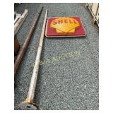 Shell Gas Station Sign with 6ft by 6ft Double-Side