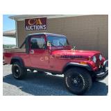 1981 Jeep CJ-8 Scrambler in Red with Black Interio
