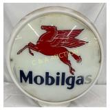 Early Mobilgas Milk Glass Wide Body Pump Globe, 1