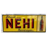 1932 Emb. Nehi Soda Tin Sign, 30×12