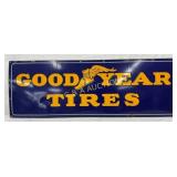 SS Porc. Goodyear Tires Sign, 64in x 22.5in