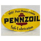 DS Pennzoil Metal Advertising Sign, 31in x 18in
