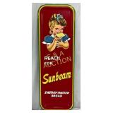Rare NOS 1953 Sunbeam Metal Door Push Sign, 4in x