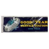 SS Porc. Good Year Service Station Sign, 72×24 Inc