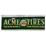 Emb. Acme Tires with Cities Service Logo Sign, 59i