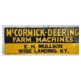 Emb. McCormick-Deering Farm Machines Metal Sign, 2