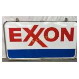 DS Porc. Exxon 7ft. Sign with Metal Frame and Brac