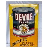 Devoe Paint Metallic Sign, 19×29 Inches