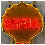 Shell Neon Sign with Red and Yellow Neon 48in x 49