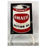 Early Amalie Motor Oil Metal Sidewalk Sign, 24in x