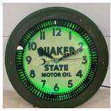 Quaker State Neon Spinner Clock, 21-Inch, by Neocr