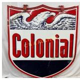 DS Colonial Porcelain Shield Sign, 66in x 72in
