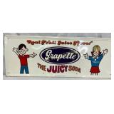 Emb. Grapette Soda Sign, 31 x 11 1/2 Inches