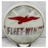 Fleet-Wing Milk Glass Globe , 16 inches