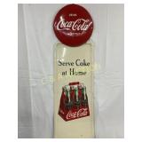 1947 Coca-Cola Pilaster Sign with Button Top, 54in