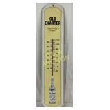 Old Charter Metal Thermometer, 8in x 38in