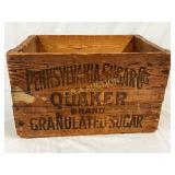 Wooden Pennsylvania Sugar Co. Quaker Brand Granul
