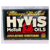 HyVis Motor Oils Metal Wood Framed Back Sign, 53×3