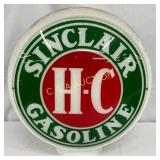 Sinclair H-C Gasoline Milk Glass Wide Body Globe,