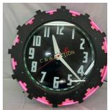 Cleveland Neon Clock with Two-Color Lighting, 26in