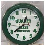 Quaker State Motor Oil Neon Clock, 22 Inches