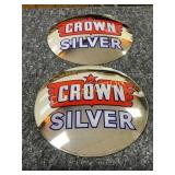 Two Original Crown Silver Globe Lenses
