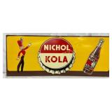 Emb. Metal Nichol Kola Tin Sign, 29 1/2 x 12 Inche