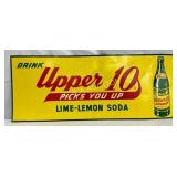 Emb. Upper 10 Lime-Lemon Soda Sign , 29in x 12in