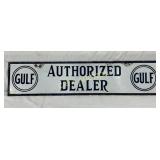 Gulf Authorized Dealer DS Porc. Sign, 40´´ x 9´´