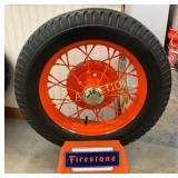 30-Inch Firestone Tire with Stand