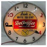 Dr Pepper Wall Clock, 15-Inch, by D.P.S Warren Tel