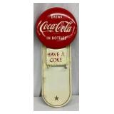 Metal Coca-Cola Sign Calendar, 9in x 19in