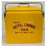Royal Crown Cola Metal Drink Cooler With Chrome Ac
