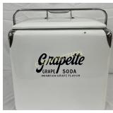 Grapette Metal Cooler with Printed Logo, Restored,