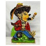Painted Metal Folk Art Carnival Target  8x13