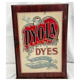 Early Dy-O-La Dye Store Display Cabinet with Produ
