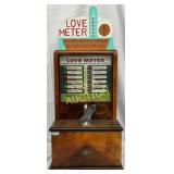 Early Penny Love Meter' Wooden Coin Op Machine#56