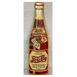 Pepsi-Cola Die-Cut Tin Bottle Sign, 8×30 Inches