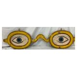 Metal Glasses Trade Sign 37in x 10in