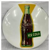 Coca-Cola Metal Sign with Bottle and Ice Cold