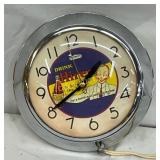 Hires Clock with Chrome Frame, 7in