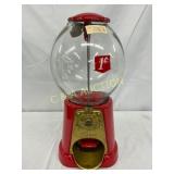 Restored Red Metal Gum Ball Machine, Approximately