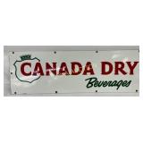 Porc. Canada Dry Beverages Sign, 30in x 10in