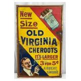 Early Old Virginia Cheroots Metal Sign, 10×16 Inch