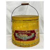 Early Keystone Mince Meat Wooden Bucket, 13in x 1