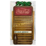 Coca-Cola Wooden Menu Board Kay Displays, 14 x 27
