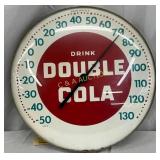 12in. Double Cola Advertising Glass Face Thermome