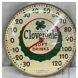 12in. Cloverdale Soft Drinks Glass Face Thermomet