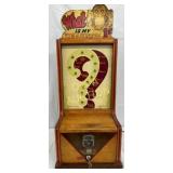 Early "What Is My Weakness?" Coin Operated Wooden