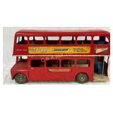 Early Shell Double-Decker Metal Bus Toy, 22in x 12